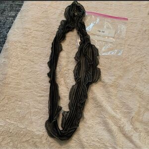 🍁3/$18 Infinity SCARF SCARVES black grey‎ ruffle DDA-A